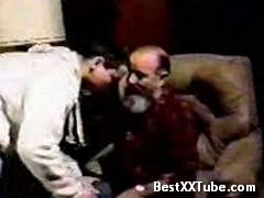 Boy servicing two old men 4 months ago