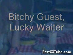 Bitchy Guest Lucky Waiter Two women go after waiter in this Euro clip. 2 months ago